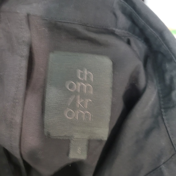 Thom Krom Black Minimalist Lagenlook Cotton Button Down Shirt Dress Size S - Picture 3 of 3